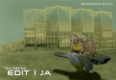 Technotise - postcard set Beograd 2074