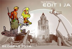 Technotise - postcard set Beograd 2074-1