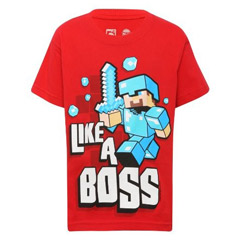 Dečija majica Minecraft - Like a Boss (9-10 god)