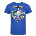 Kids T-shirt Minecraft - Runaway Royal Blue (9-10 years)