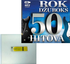 Rock Jukebox - 50 hits - compilation (MP3 files on USB flash drive)