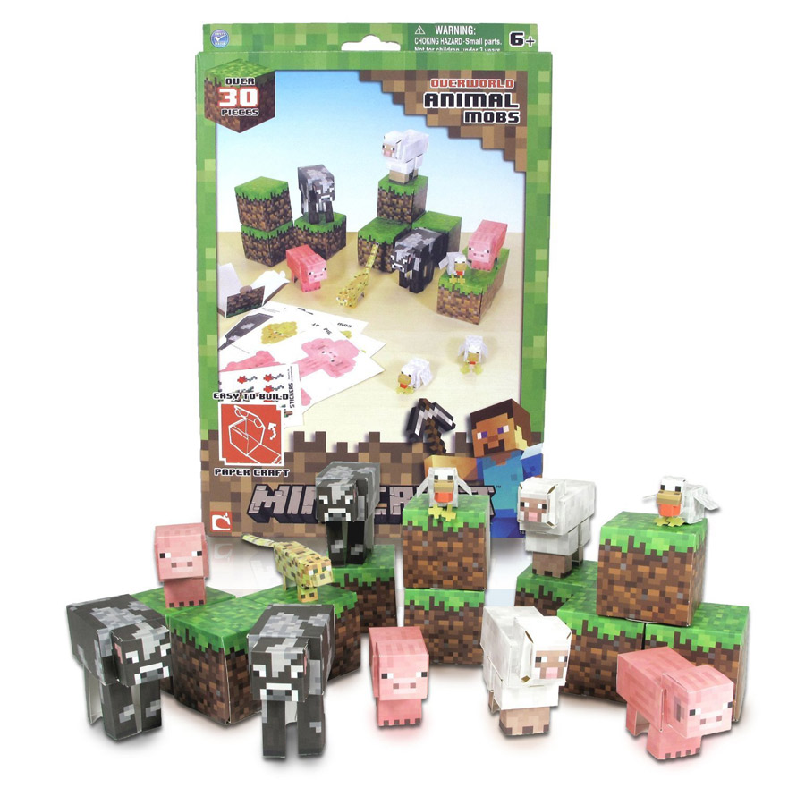 Minecraft Papercraft Overworld Collection -- 3 Sets, Algeria