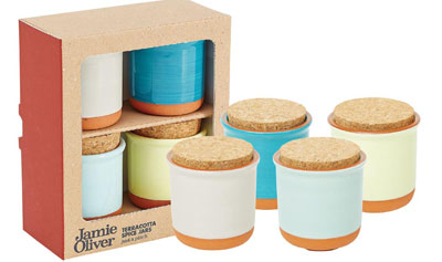 Jamie Oliver terracotta spice jars - 4 pack