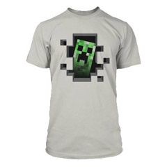 Majica Minecraft - Creeper Inside Grey (L)